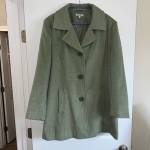 NorthStyle Sage Green Women's Pea Coat Jacket